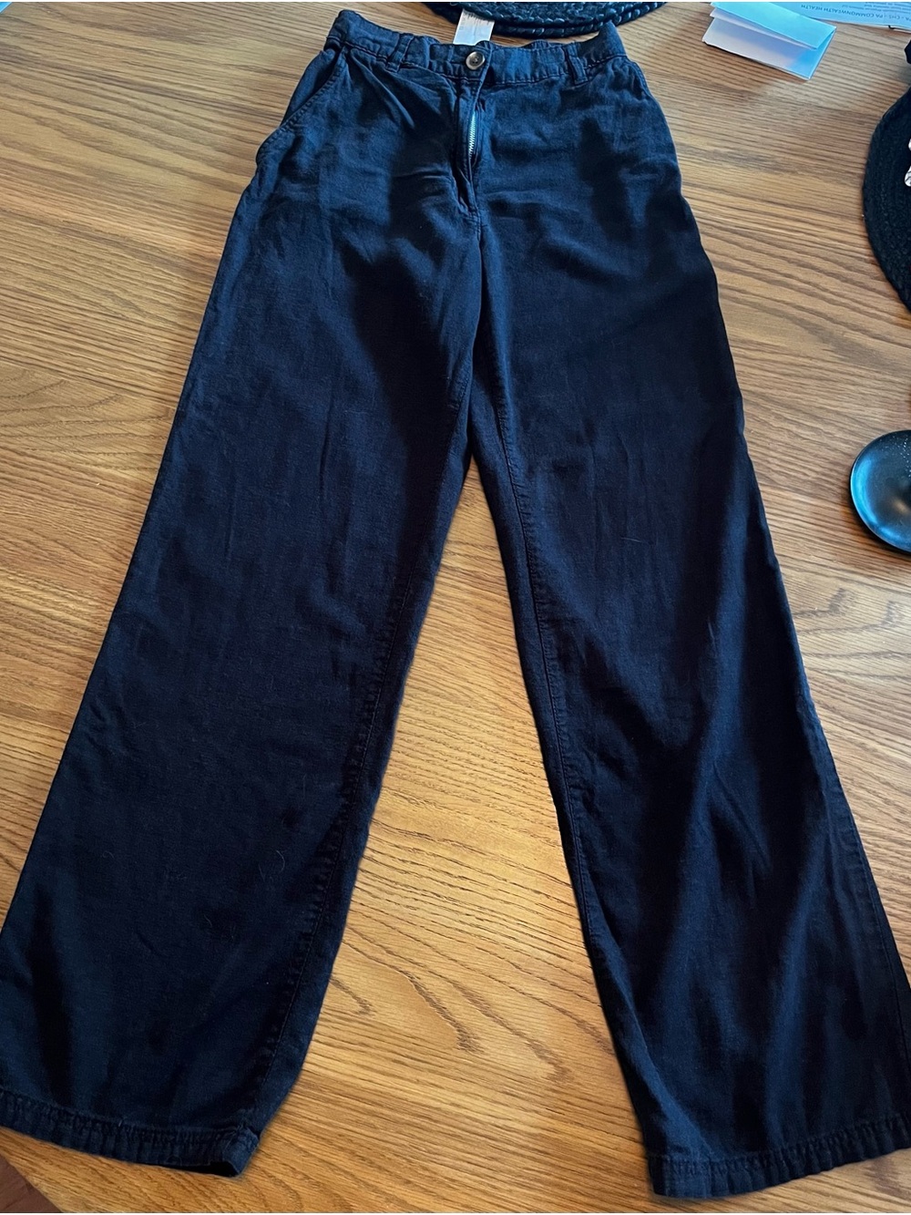 H&M Black Wide-Leg High-Rise Jeans